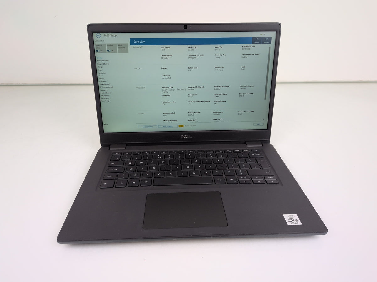 Dell Latitude 3410 14" Laptop Intel i5-10210U 1.6GHz 8GB 256GB NVMe Win 11 Pro